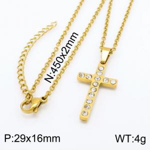 SS Gold-Plating Necklace - KN203268-QY