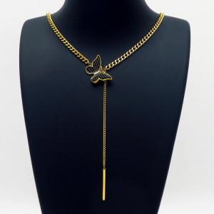 SS Gold-Plating Necklace - KN203285-SP