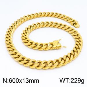 SS Gold-Plating Necklace - KN203382-KFC