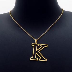 SS Gold-Plating Necklace - KN203435-LO