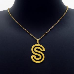 SS Gold-Plating Necklace - KN203441-LO