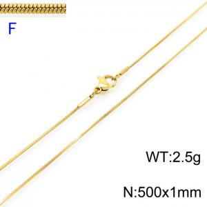 SS Gold-Plating Necklace - KN203582-Z