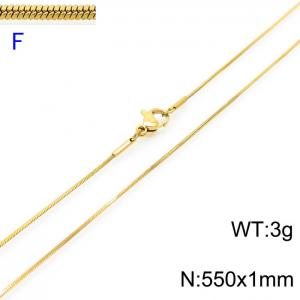 SS Gold-Plating Necklace - KN203583-Z