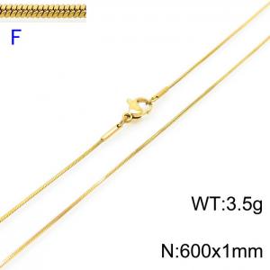 SS Gold-Plating Necklace - KN203584-Z