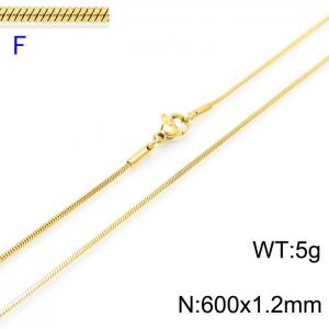 SS Gold-Plating Necklace - KN203593-Z