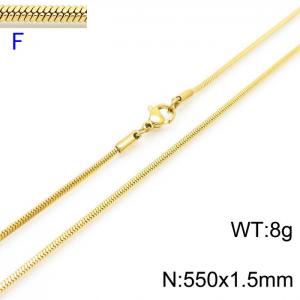 SS Gold-Plating Necklace - KN203607-Z