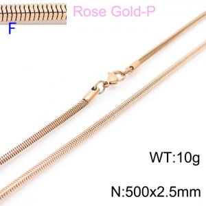 SS Rose Gold-Plating Necklace - KN203624-Z