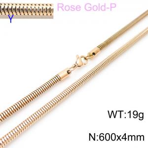SS Rose Gold-Plating Necklace - KN203800-Z