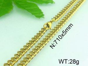 SS Gold-Plating Necklace - KN20822-Z