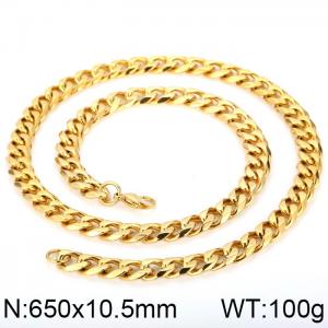 SS Gold-Plating Necklace - KN21004-K