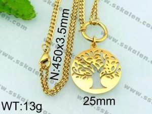 Stainless Steel Gold-plating Pendant - KN21690-Z