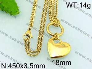 Stainless Steel Gold-plating Pendant - KN21691-Z
