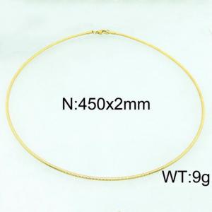 SS Gold-Plating Necklace - KN22076-Z