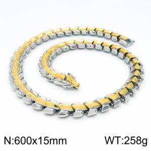 SS Gold-Plating Necklace - KN225165-KJX