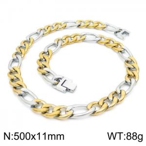 SS Gold-Plating Necklace - KN225240-Z