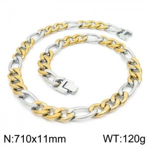 SS Gold-Plating Necklace - KN225244-Z