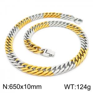SS Gold-Plating Necklace - KN225356-Z