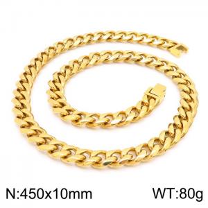 SS Gold-Plating Necklace - KN225387-Z