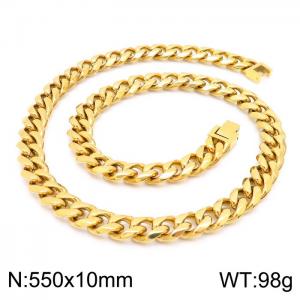 SS Gold-Plating Necklace - KN225389-Z