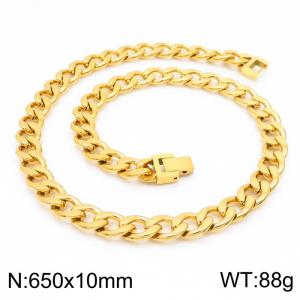 SS Gold-Plating Necklace - KN225412-Z