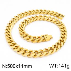 SS Gold-Plating Necklace - KN225437-Z
