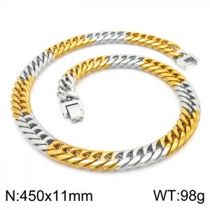 SS Gold-Plating Necklace - KN225450-Z