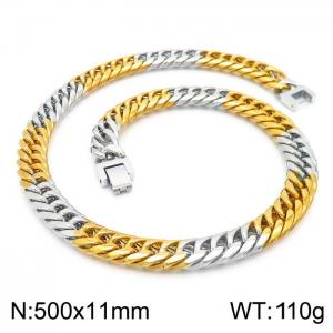 SS Gold-Plating Necklace - KN225451-Z