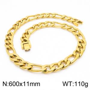 SS Gold-Plating Necklace - KN225487-Z