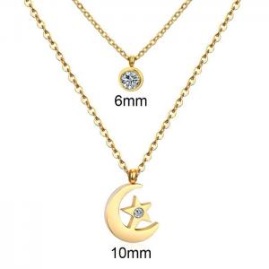 SS Gold-Plating Necklace - KN225536-WGSA