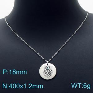 Stainless Steel Stone Necklace - KN226265-KC