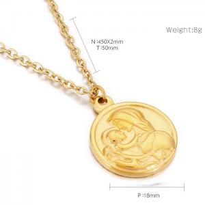 SS Gold-Plating Necklace - KN226372-Z