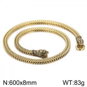 SS Gold-Plating Necklace - KN226377-KJX