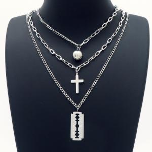 Stainless Steel Necklace - KN226640-SP