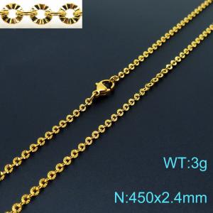 SS Gold-Plating Necklace - KN226718-Z