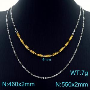 SS Gold-Plating Necklace - KN226791-Z