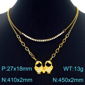 SS Gold-Plating Necklace - KN226795-Z