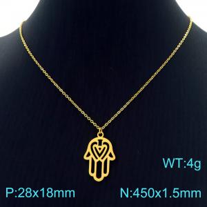 SS Gold-Plating Necklace - KN226816-Z