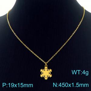 SS Gold-Plating Necklace - KN226818-Z