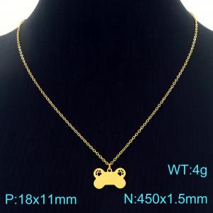 SS Gold-Plating Necklace - KN226822-Z