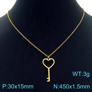 SS Gold-Plating Necklace - KN226824-Z