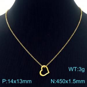 SS Gold-Plating Necklace - KN226830-Z