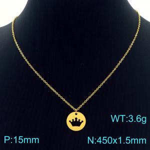 SS Gold-Plating Necklace - KN226834-Z
