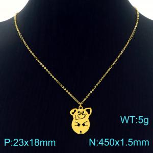 SS Gold-Plating Necklace - KN226836-Z