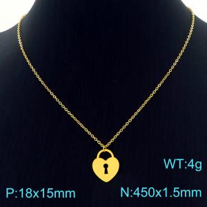 SS Gold-Plating Necklace - KN226838-Z