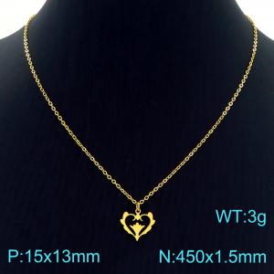 SS Gold-Plating Necklace - KN226848-Z