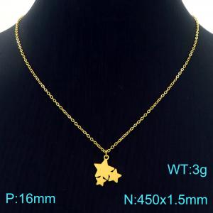 SS Gold-Plating Necklace - KN226854-Z