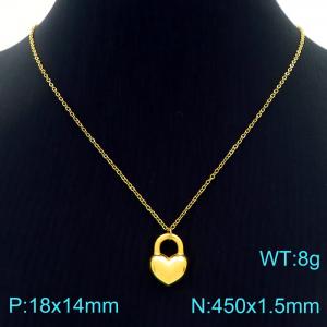 SS Gold-Plating Necklace - KN226856-Z