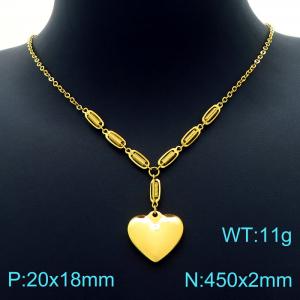 SS Gold-Plating Necklace - KN226860-Z