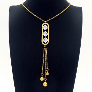 SS Gold-Plating Necklace - KN226879-CX