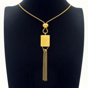 SS Gold-Plating Necklace - KN226881-CX